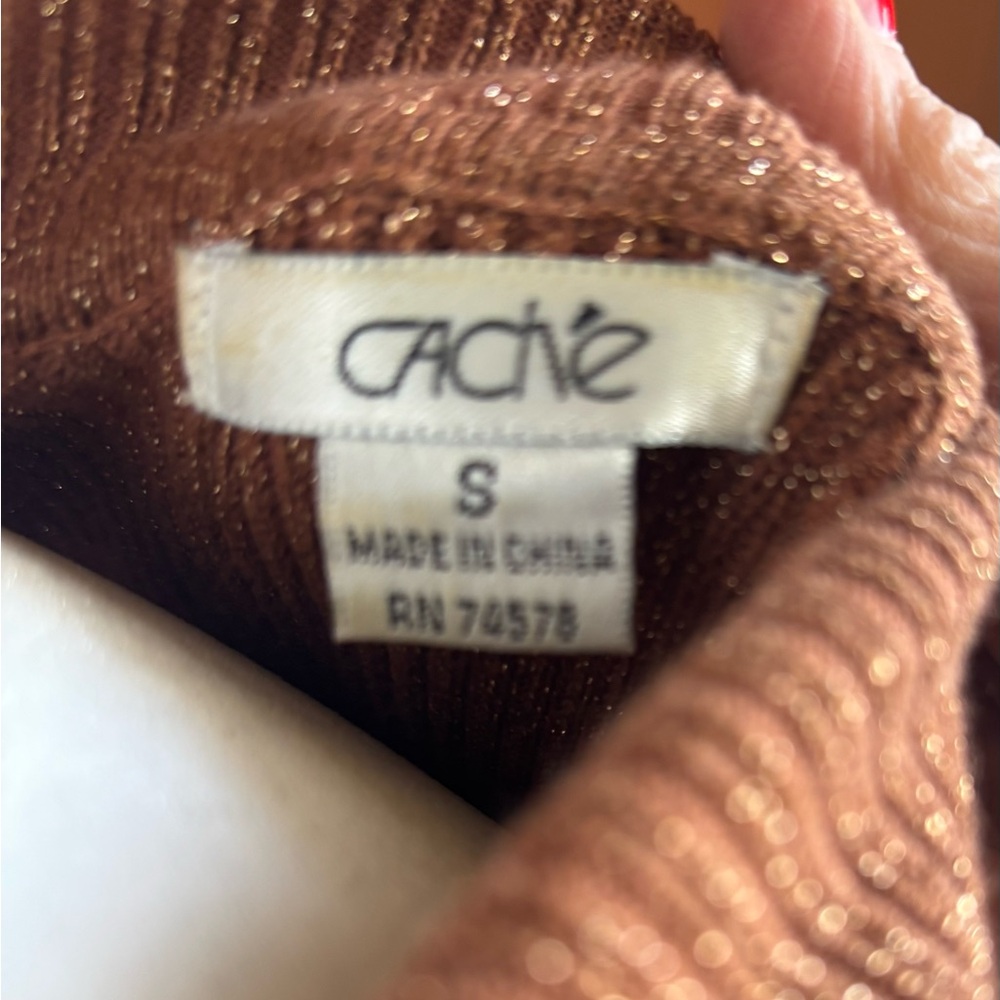 Cache Bronze Ribbed Top - Picture 3 of 3